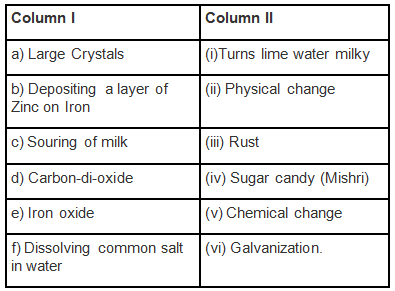 NCERT Exemplar Solutions: Physical & Chemical Changes | Science Class 7 (Old NCERT)