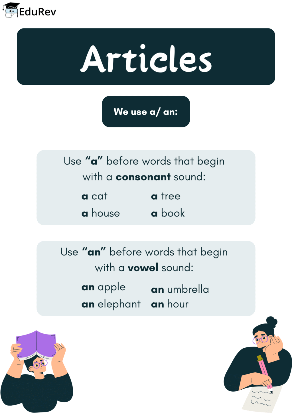 Learning Poster: Article | English Grammar for Class 6