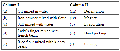 NCERT Exemplar Solutions: Separation of Substances | Science for Class 6