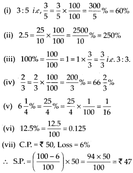 NCERT Exemplar Solutions: Comparing Quantities | Mathematics (Maths) Class 7 (Old NCERT)