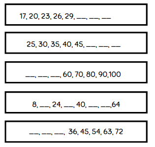 Worksheet: Patterns in Mathematics | Mathematics (Maths) Class 6