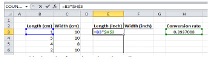 Spreadsheet(MS Excel) Chapter Notes | Computer Science for Class 6
