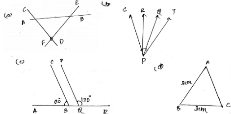 Class 7 Maths Chapter 6 Question Answers - Lines and Angles