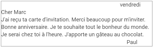 Worksheet Solutions: Des invitations | French for Class 8