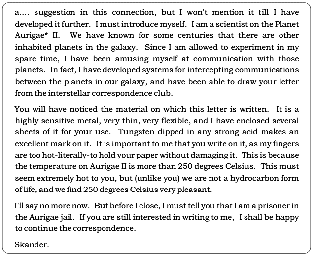 Letters From The Planet Aurigae II NCERT Solutions | Communicative English for Class 10