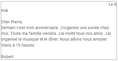 Des invitations NCERT Solutions | French for Class 8