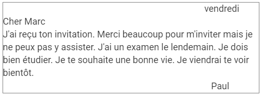 Worksheet Solutions: Des invitations | French for Class 8