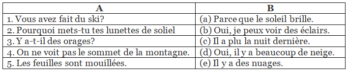 La Météo NCERT Solutions | French for Class 8