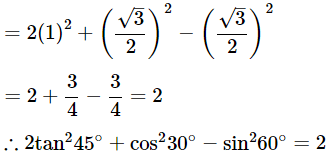 Class 10 Maths Chapter 8 Important Question Answers - Introduction to Trigonometry