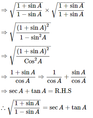 Class 10 Maths Chapter 8 Important Question Answers - Introduction to Trigonometry