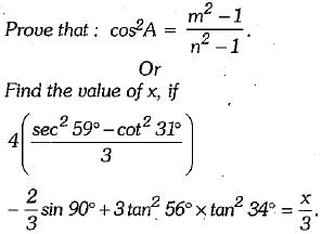 Class 10 Mathematics: CBSE Sample Question Paper (2019-20) - 9 | Mathematics (Maths) Class 10