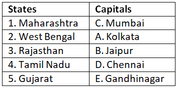 Section E: Match the Following