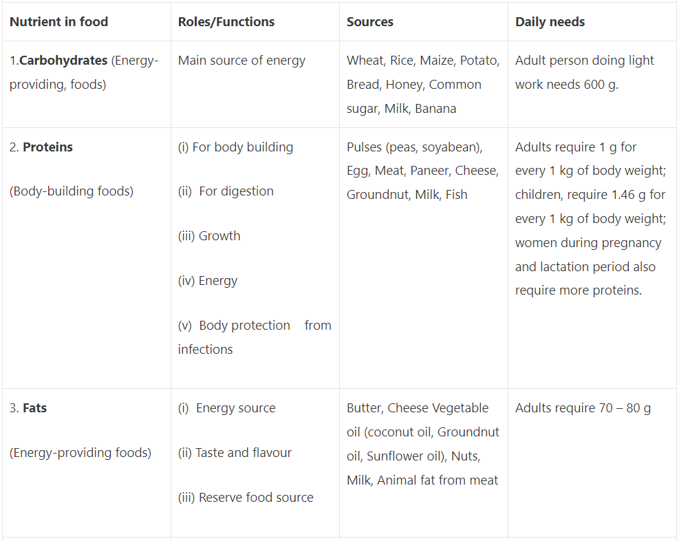 Food and its Components | General Knowledge Encyclopedia - Class 8