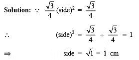 Class 9 Maths Chapter 10 Previous Year Questions - Heron`s Formula