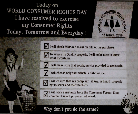 Class 10 Economics Chapter 5 Previous Year Questions - Consumer Rights (Old Syllabus)
