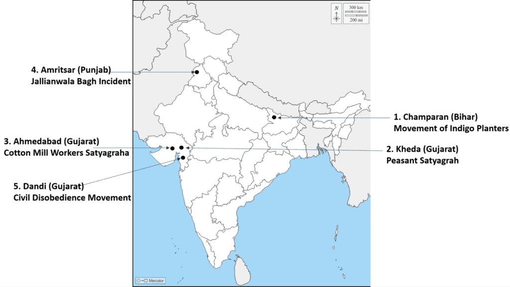 Map Based Questions: Nationalism in India | Social Studies (SST) Class 10