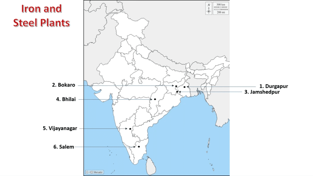 Map Based Questions: Manufacturing Industries | Social Studies (SST) Class 10