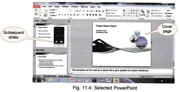 MS-PowerPoint Chapter Notes | Computer Science for Grade 9