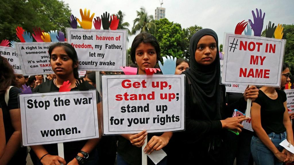 Women Protesting Against Domestic Violence