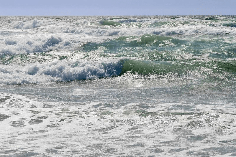 Fig: The ocean is an example of a natural resource. Ocean waves can be used to generate wave power, a renewable energy