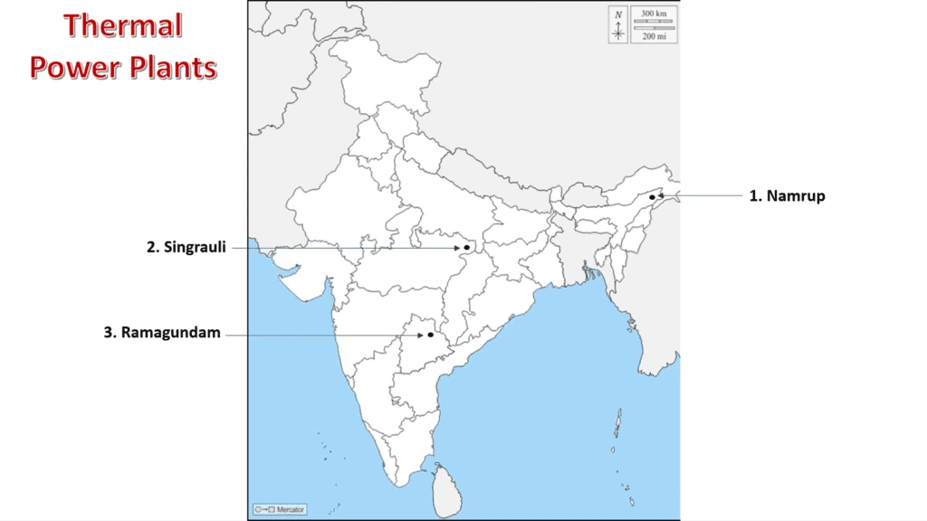 Map Based Questions: Minerals and Energy Resources | Social Studies (SST) Class 10