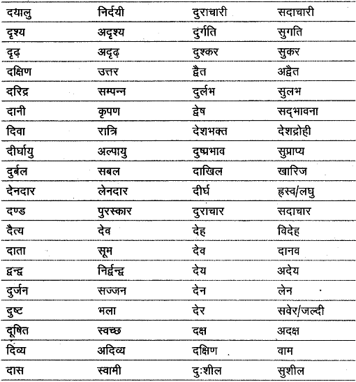 विलोम शब्द | Hindi Class 9 (Sparsh and Sanchayan)