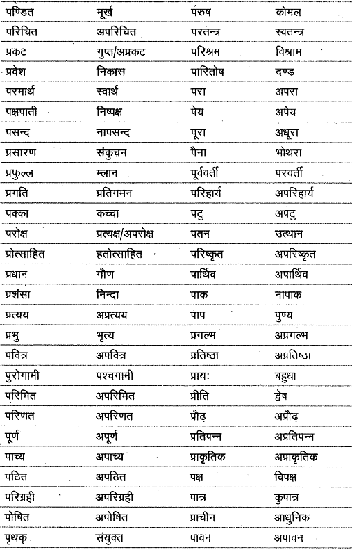 विलोम शब्द | Hindi Class 9 (Sparsh and Sanchayan)