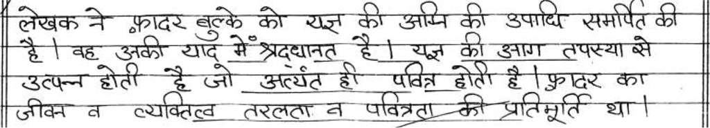 Class 10 Hindi (A): Topper`s Answer Sheet (2019) | Hindi Class 10
