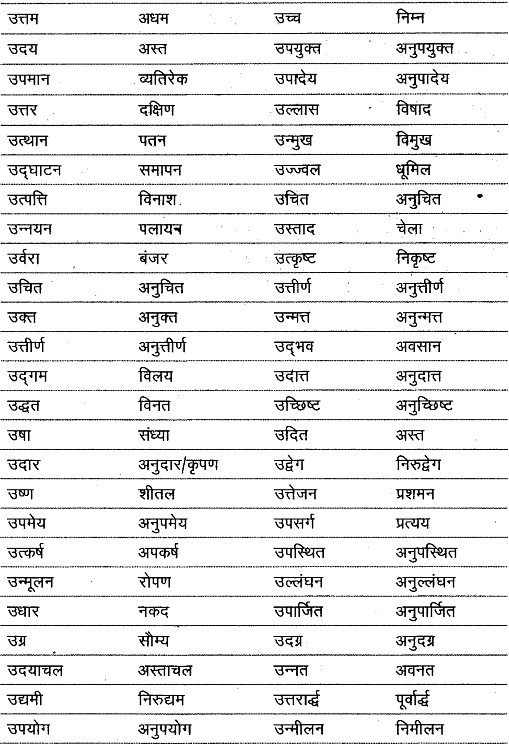 विलोम शब्द | Hindi Class 9 (Sparsh and Sanchayan)