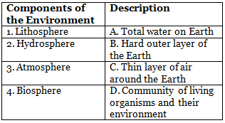 Our Environment Class 3 Worksheet Science