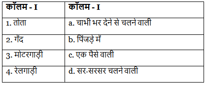 Worksheet: Khilonewala (खिलौनेवाला) | Hindi Class 5