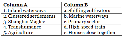 Worksheet Solutions: The Human Environment - Settlements, Transport and Communication - Class 7