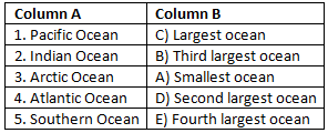 Worksheet Solutions: Oceans and Continents | Social Studies (SST) Class 6