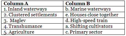 Worksheet Solutions: The Human Environment - Settlements, Transport and Communication - Class 7