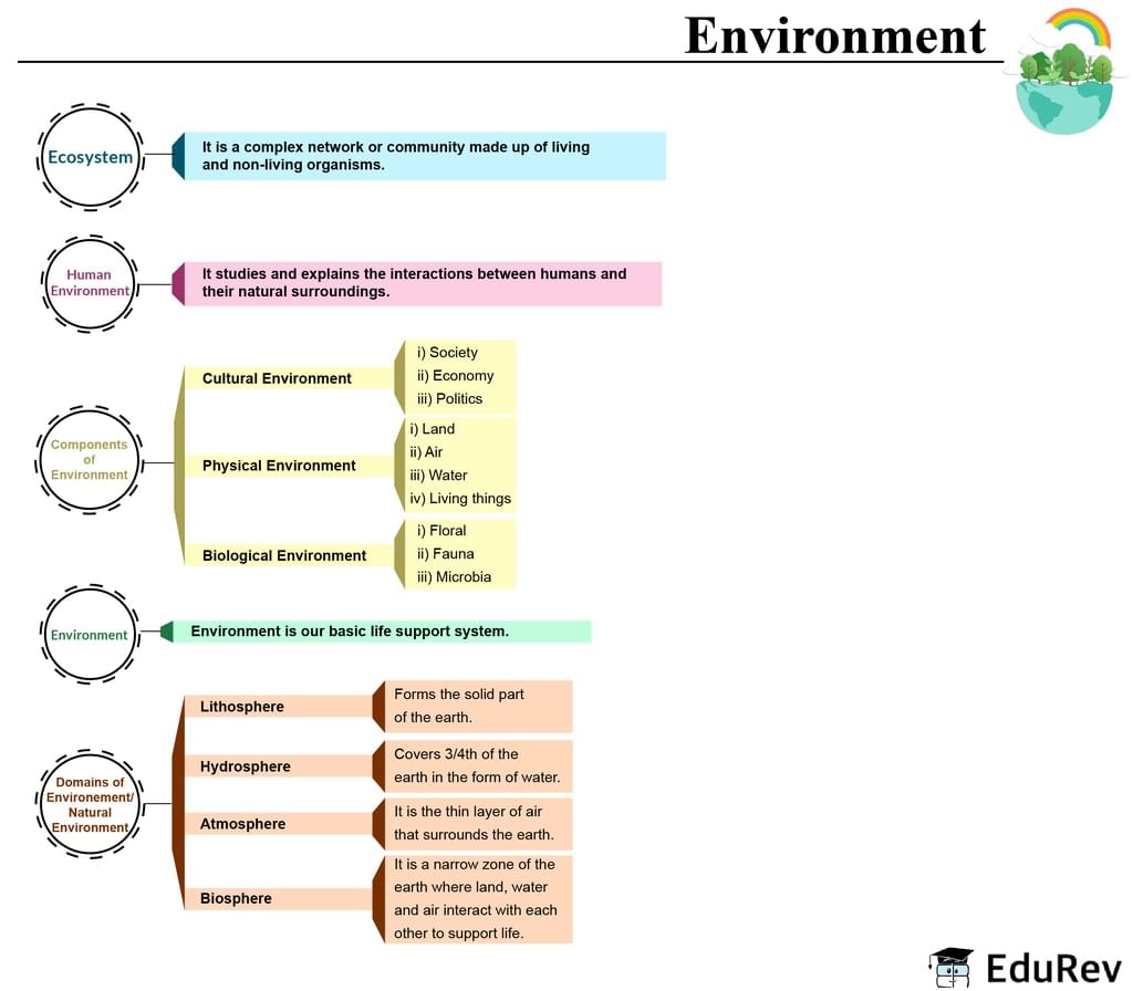 Mindmap: Environment | Social Studies (SST) Class 7 (Old NCERT)