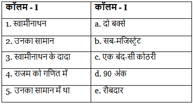 Worksheet: Swami ki dadi (स्वामी की दादी) | Hindi Class 5