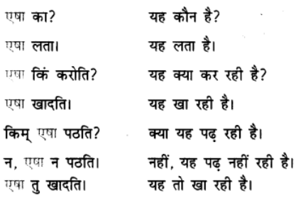 एषः कः ? एषा का ? एतत् किम् ? Chapter Notes | Sanskrit for class 6