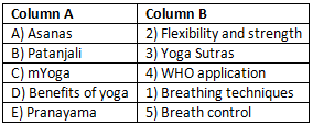 Worksheet Solutions: Yoga—A Way of Life | Worksheets with Solutions for Class 6