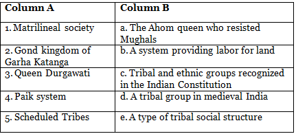Tribal and Nomadic Communities Class 7 Worksheet History Chapter 5