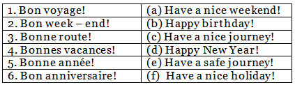 Les salutations NCERT Solutions | French for Class 5