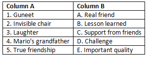 Worksheet Solutions: The Chair | English Class 6 (Honeysuckle)