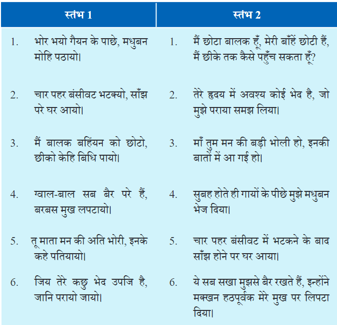 मैया मैं नहिं माखन खायो NCERT Solutions | Hindi for Class 6