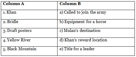 The Ballad of Mulan Class 7 Worksheet English Oxford