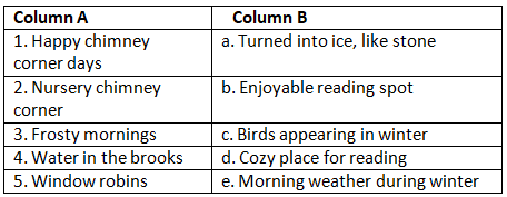 Q3: Match the Column.