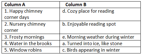 Q3: Match the Column.