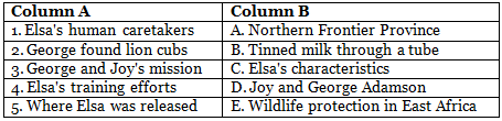Worksheet: Born Free: A Review | Buzzword Workbook Class 7: Solutions, Notes & Worksheets