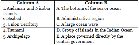 Q3: Match the Column (In a Table)