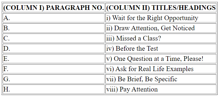 BBC Compacta Class 8 Solutions - Classroom Assignment- 7