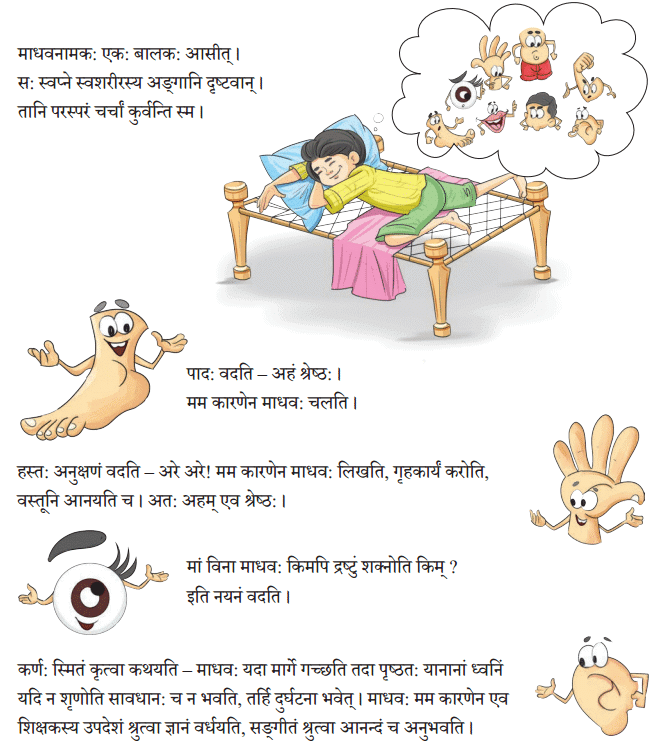 माधवस्य प्रियम् अङ्गम् Chapter Notes | Sanskrit for class 6