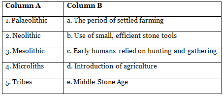 Worksheet: The Earliest Societies | Footprints Class 6: Book Solutions, Notes & Worksheets
